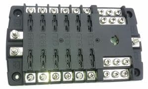 12 Way Blade Fuse Box + Negative Bus Bar with 10mm² 70amp Cable or Ready Made Leads - Simply Split Charge