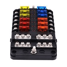 12 Way LED Fuse box with twin positive bus bars + negative bus bar - Simply Split Charge