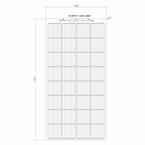 200w Black Monocrystalline Semi-Flexible Solar Panel - Simply Split Charge