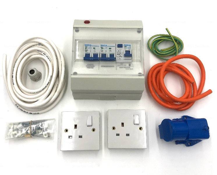 240V Mains Hook-Up Installation Kit 25a RCD + 10a - 6a Double Pole MCB - Simply Split Charge