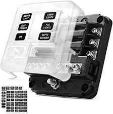 6 Way LED Fuse box with twin positive bus bars + negative bus bar - Simply Split Charge