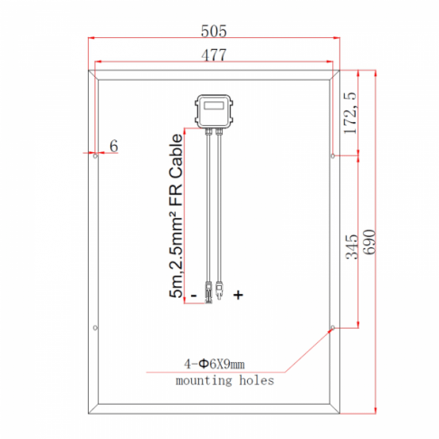 60w Solid Frame Solar Panel - Simply Split Charge