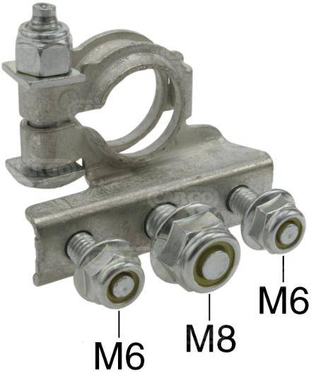 Battery Terminals with 8mm + 2 x 6mm Connections - Simply Split Charge