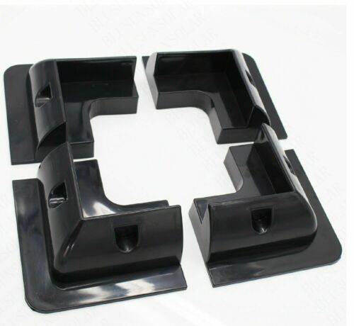 Black Plastic Solar Panel Corner Mounts - Simply Split Charge