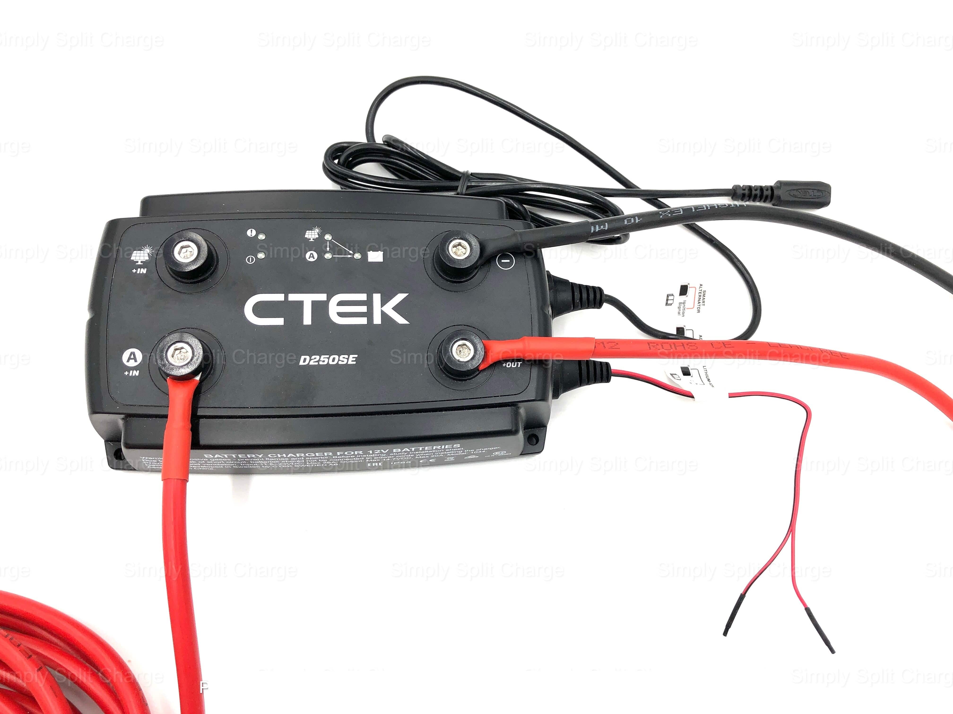 CTEK D250SE 12V 20amp Dual DC-DC B2B Kit with pre-crimped Leads - Simply Split Charge