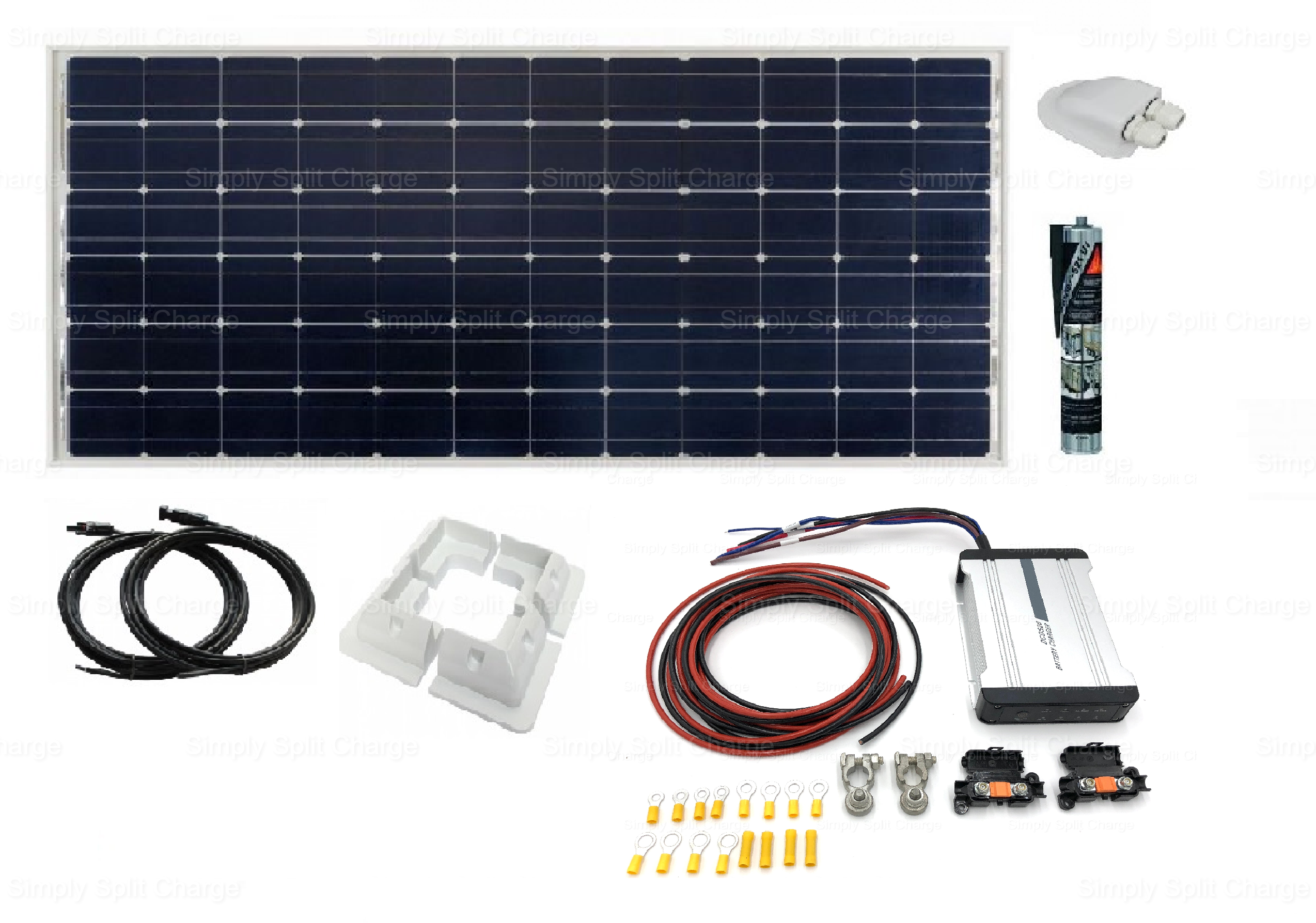 DCDS20 12v 20a B2B Charger - 115w Victron Solar Panel Kit - Simply Split Charge