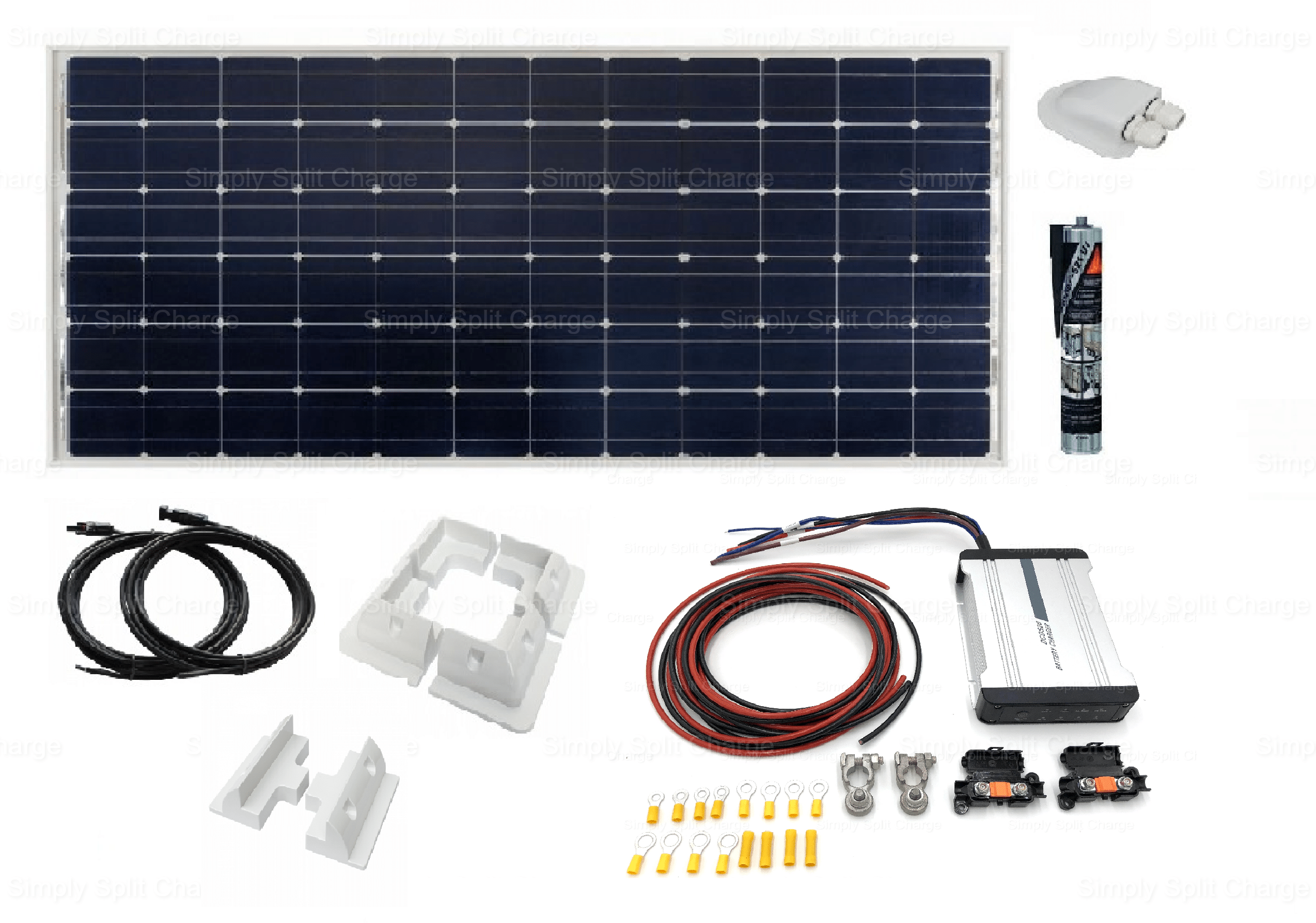 DCDS20 12v 20a B2B Charger - 175w Victron Solar Panel Kit - Simply Split Charge