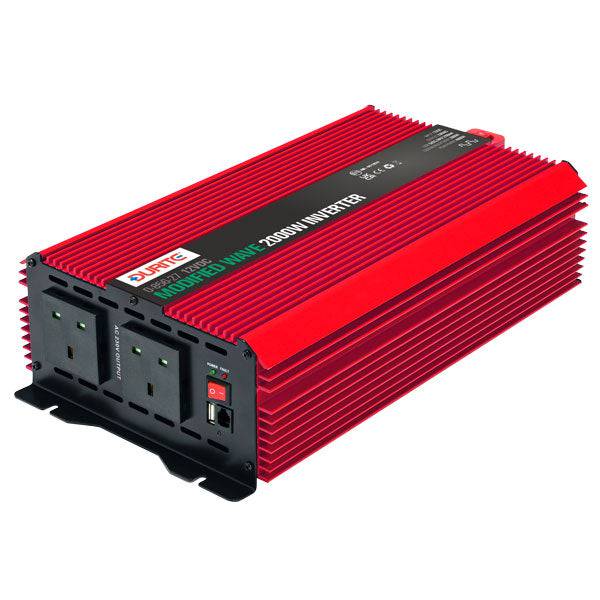 Durite 2000W 12V DC to 230V AC Compact Modified Wave Voltage Inverters 0-856-27 - Simply Split Charge