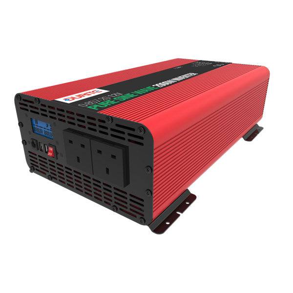 Durite 2000W 12V DC to 230V AC Compact Pure Sine Wave Voltage Inverter 0-857-20 - Simply Split Charge