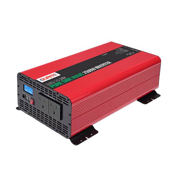 Durite 2500W 24V DC to 230V AC Compact Sine Wave Voltage Inverter 0-857-75 - Simply Split Charge