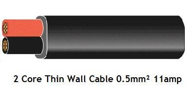 Flat Twin Core Automotive Cable 0.5mm2 11amp (Thin Wall) - Simply Split Charge