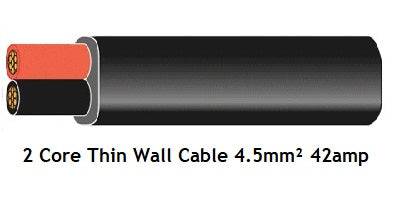 Flat Twin Core Automotive Cable 4.5mm² 42amp (Thin Wall) - Simply Split Charge