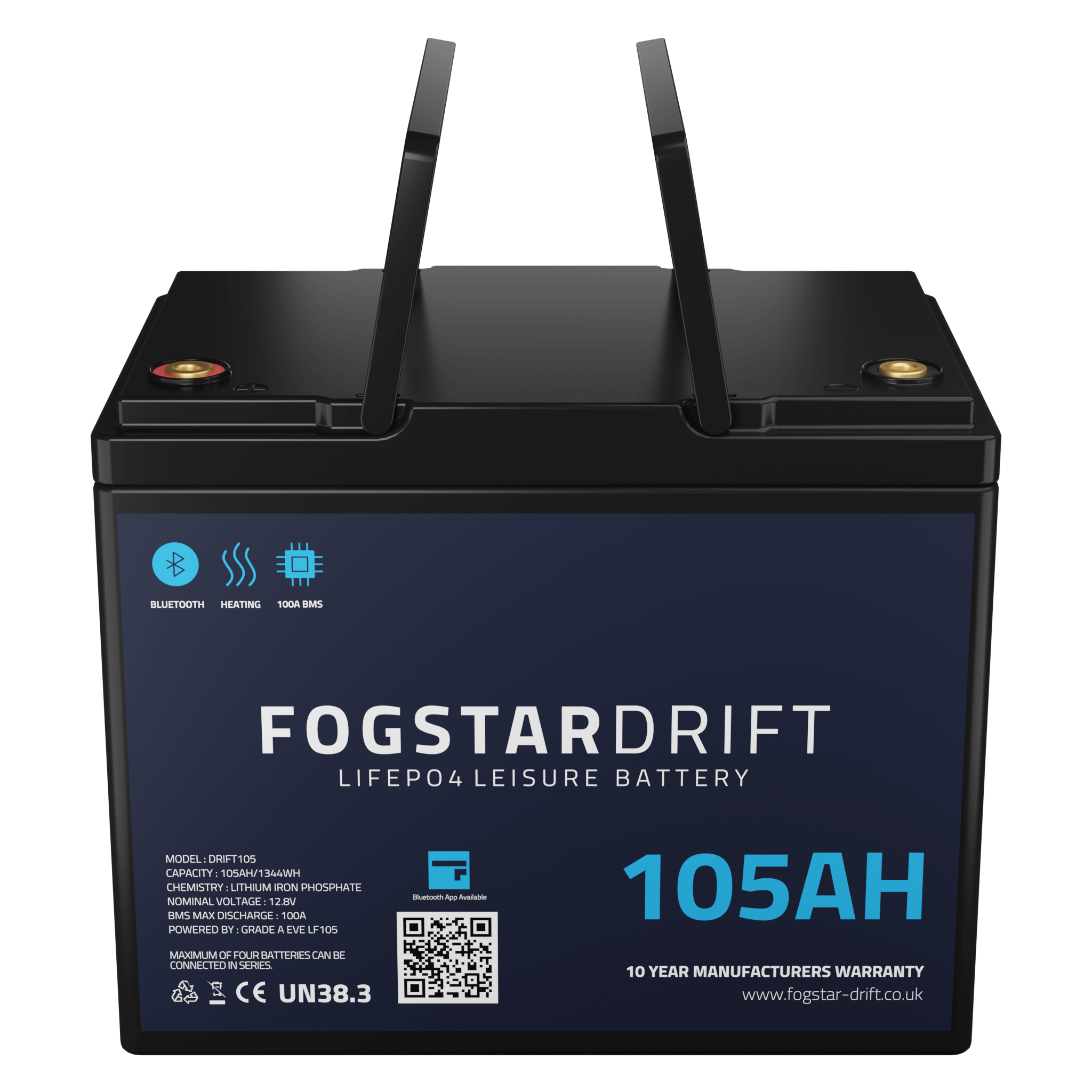 Fogstar Drift 12V 105Ah Heated LiFePO4 Battery - Simply Split Charge