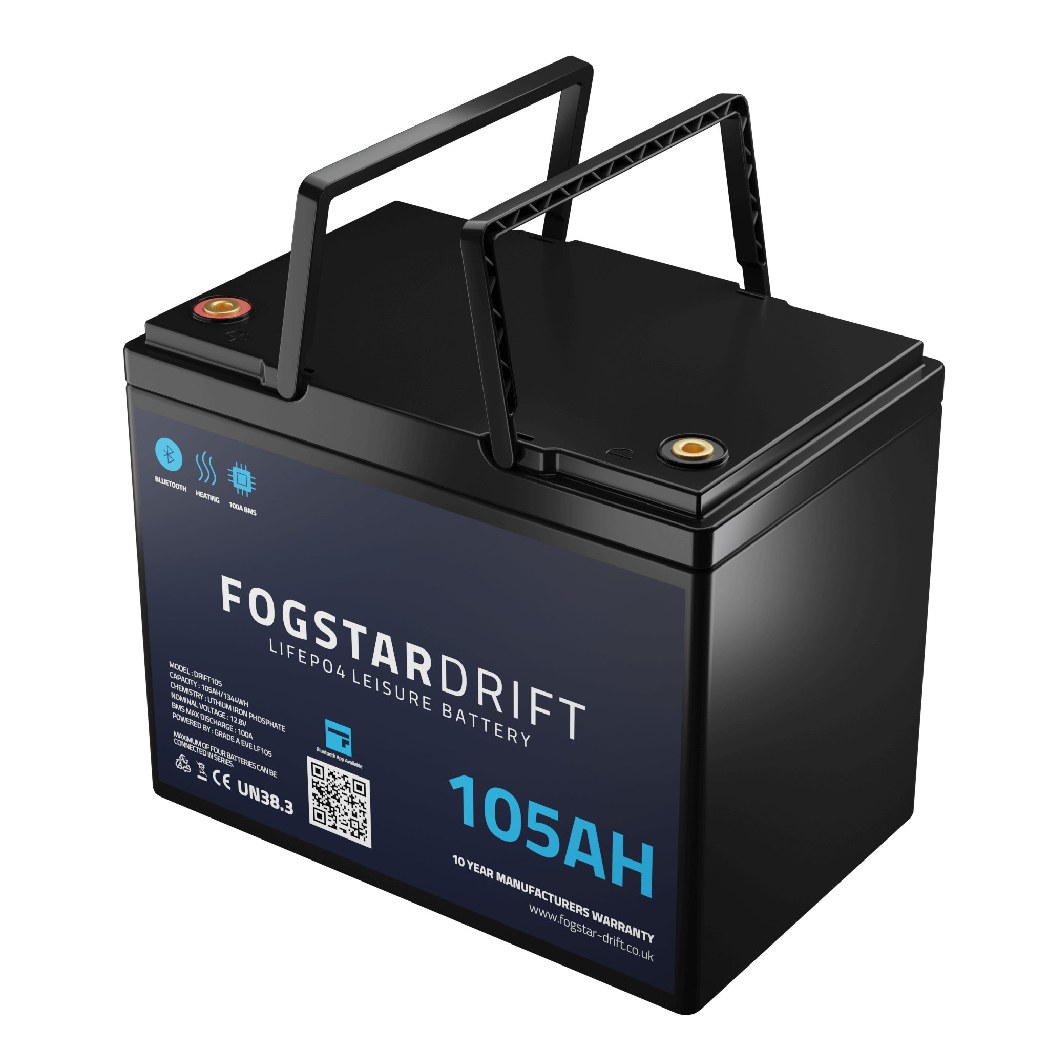 Fogstar Drift 12V 105Ah Heated LiFePO4 Battery - Simply Split Charge