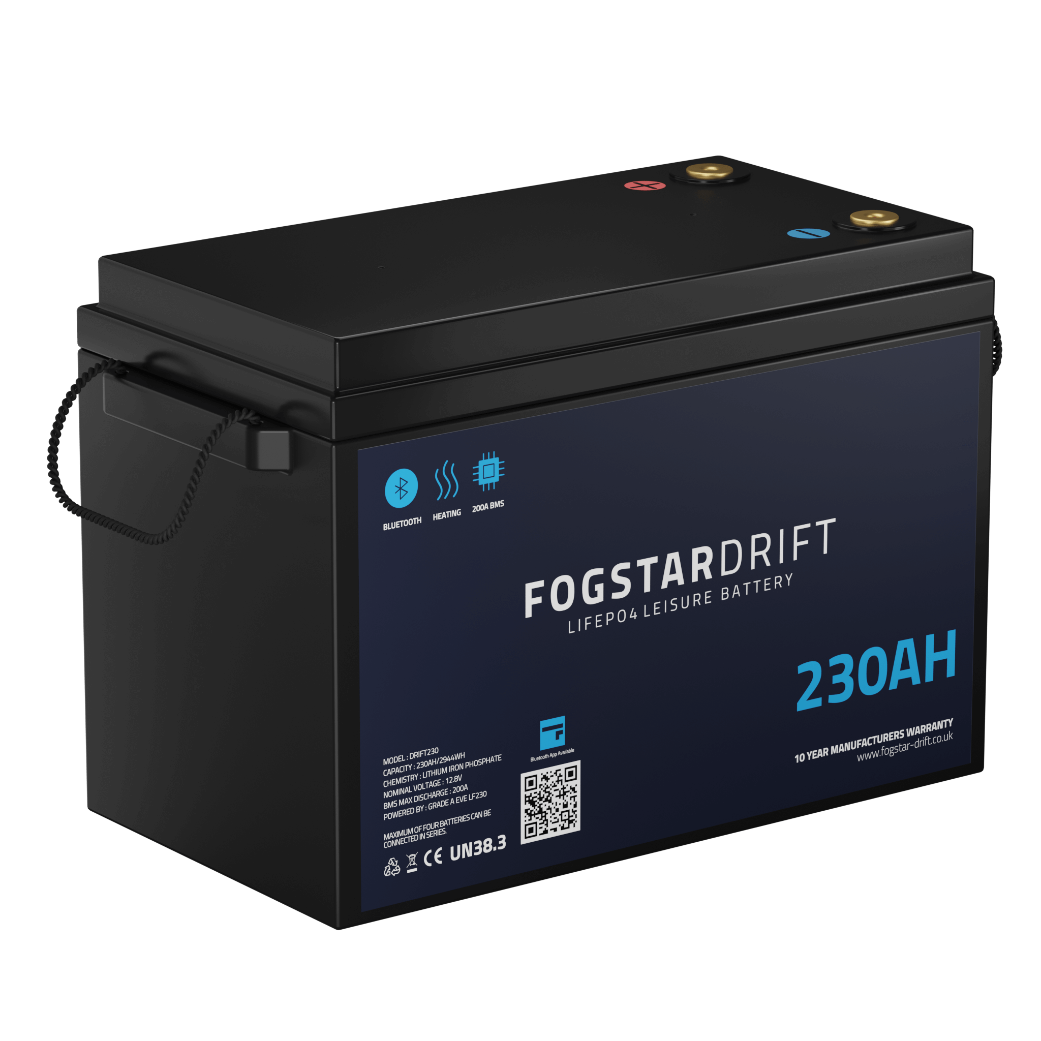 Fogstar Drift 12V 230Ah Heated LiFePO4 Battery - Simply Split Charge