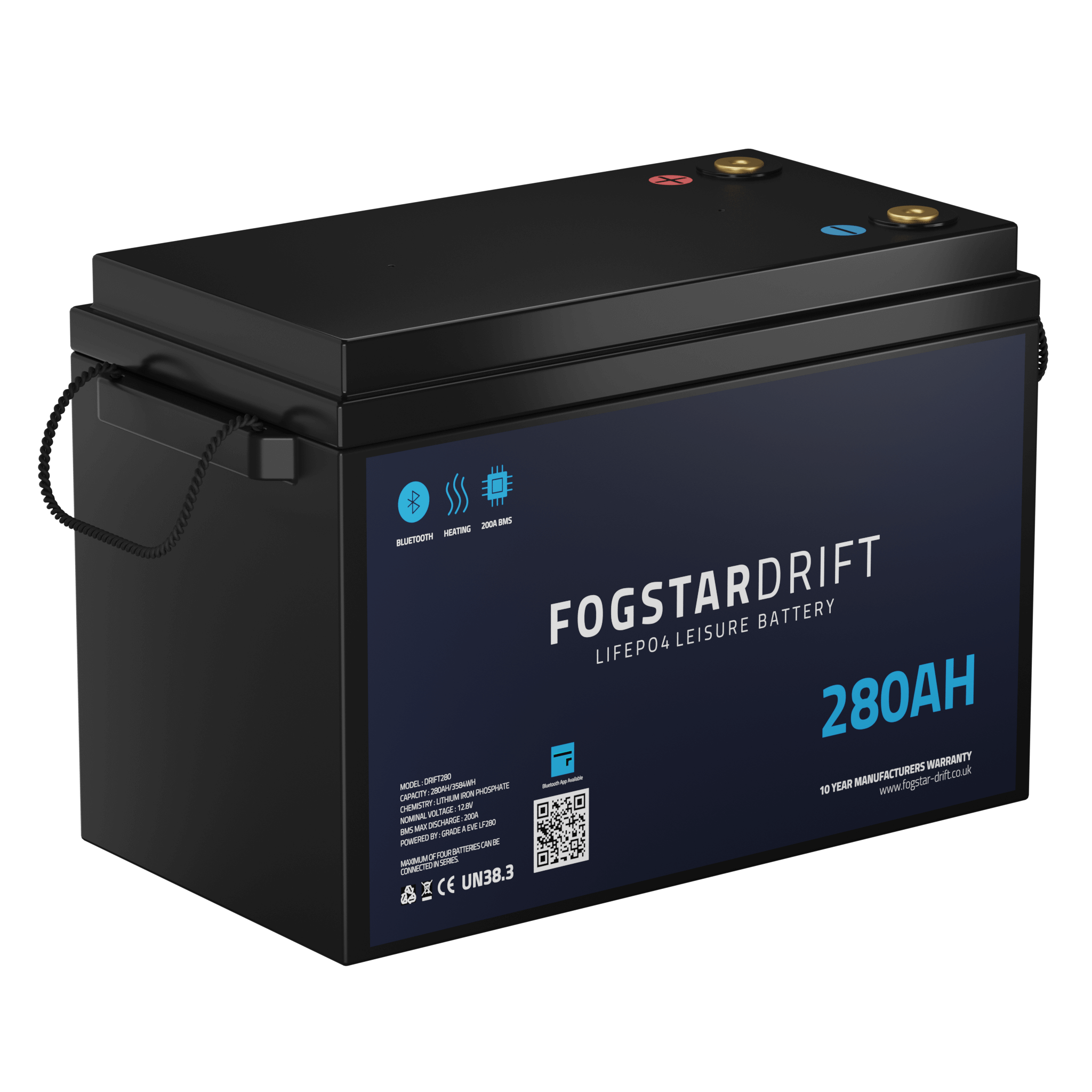 Fogstar Drift 12V 280Ah Heated LiFePO4 Battery - Simply Split Charge