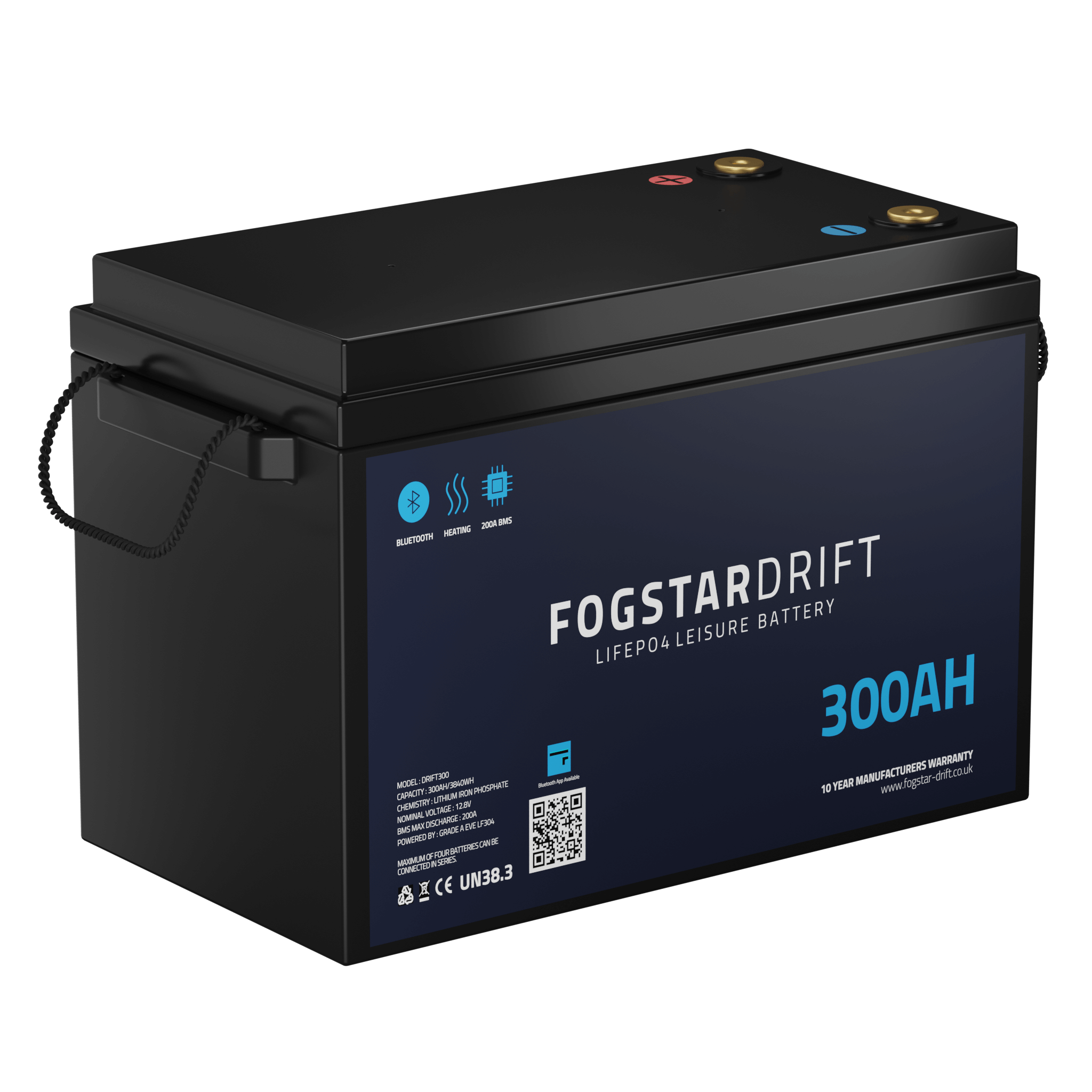 Fogstar Drift 12V 300Ah Heated LiFePO4 Battery - Simply Split Charge