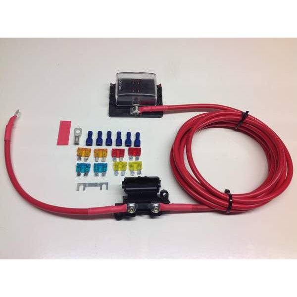 Fuse box distribution kit with ready made leads + 6-way Fuse Box - Simply Split Charge