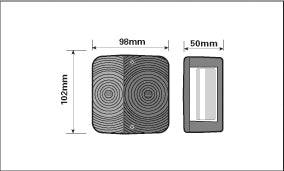 Maypole MP17 Rear Square Combination Lamp - Simply Split Charge