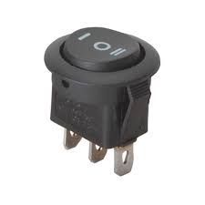 On/Off/on Round Rocker Switch - 12/24V - Simply Split Charge