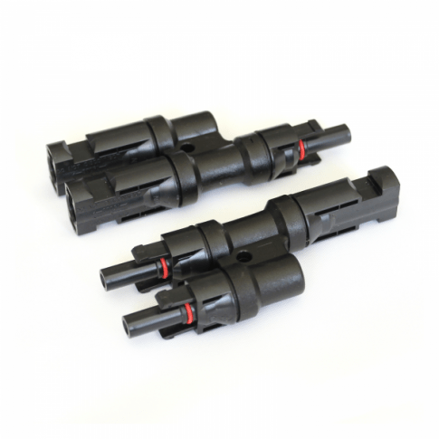 Pair MC4-compatible connectors 2-1 Branch connectors for linking two solar panels / leads - Simply Split Charge