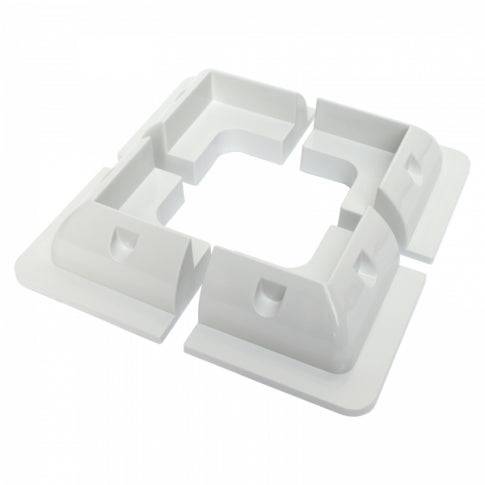 PLASTIC SOLAR MOUNTING BRACKETS /CORNER MOUNTS WHITE - Simply Split Charge