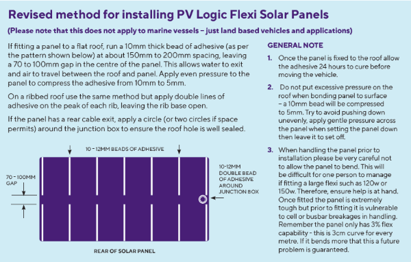 PV Logic 100w Semi-Flexible Solar Panel Black - Rear Junction Box - Simply Split Charge