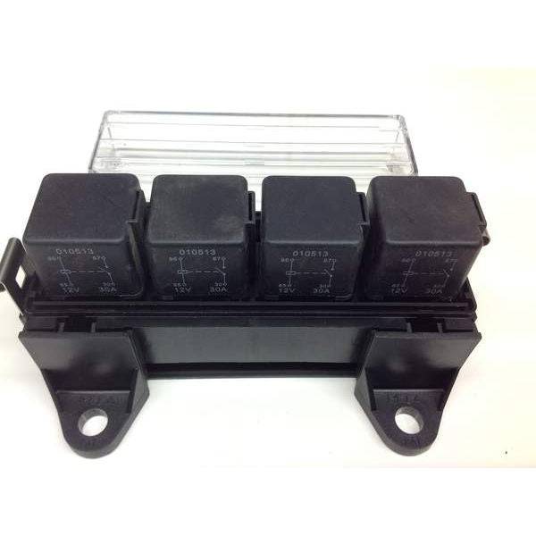 Relay Box for 4 Automotive relays + 4 x 12V 30amp 4pin make/Break Relays - Simply Split Charge