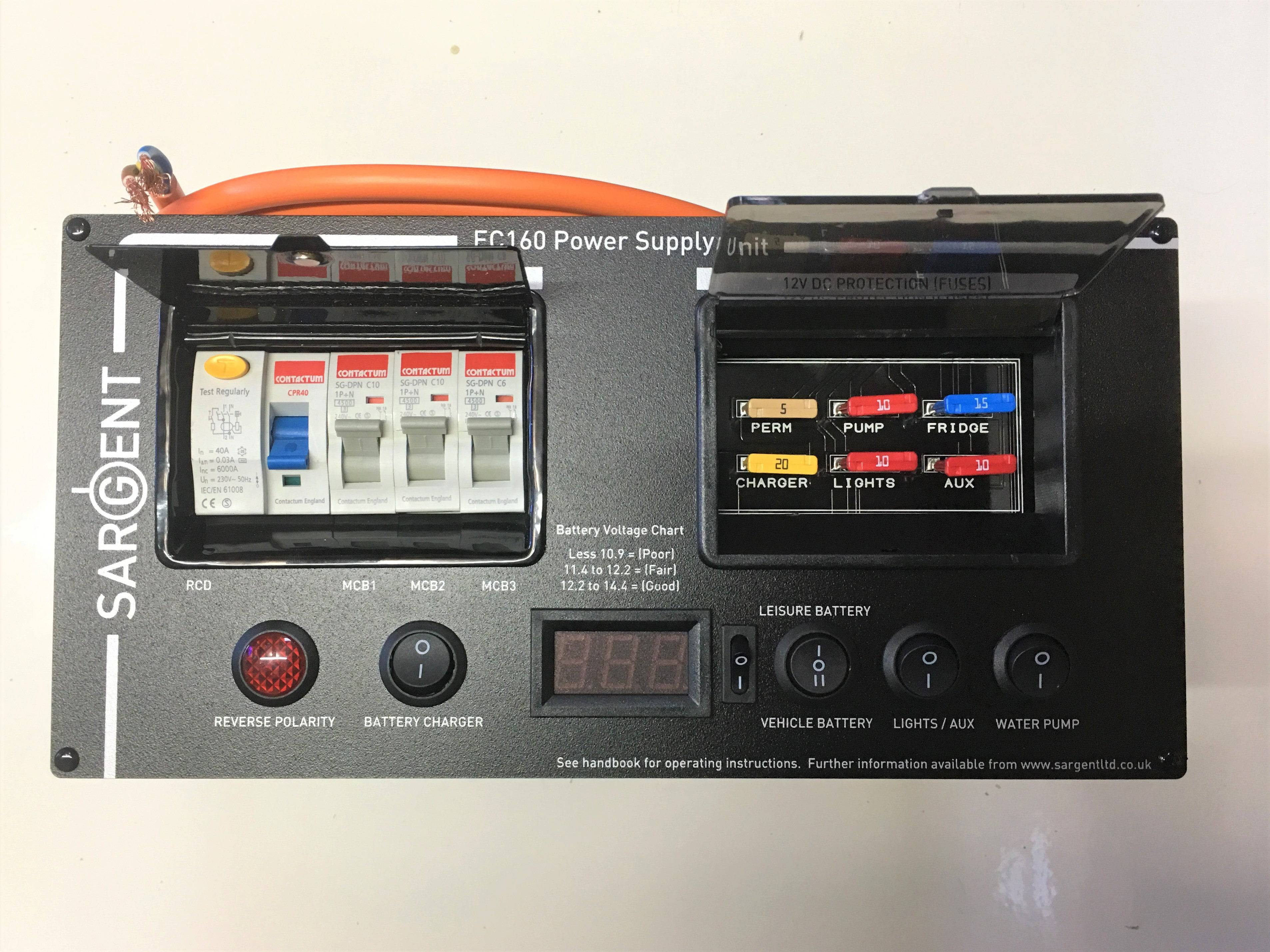 Sargent EC160 Management System 240V / 12V Hook up System + Battery Charger - Simply Split Charge