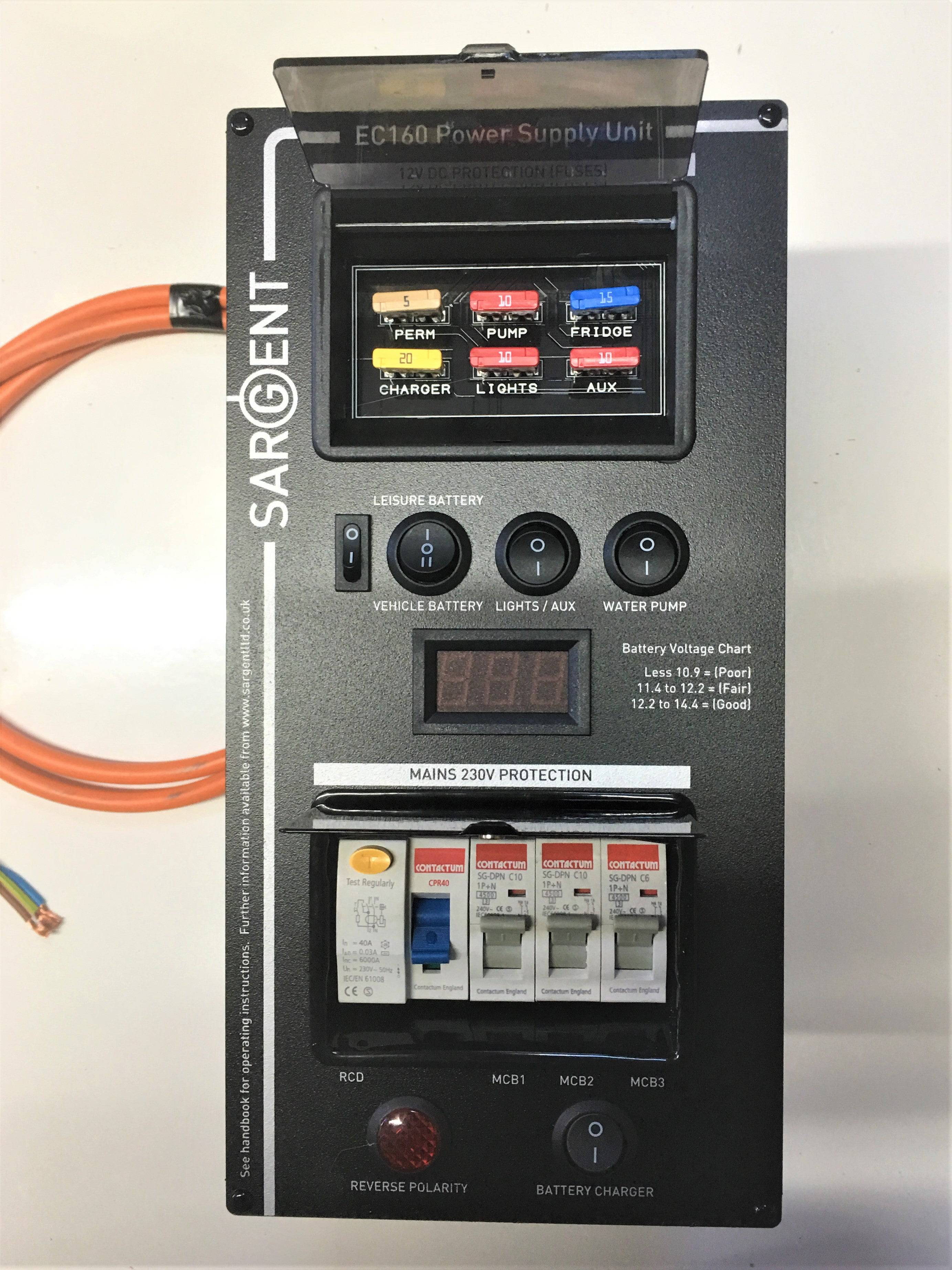 Sargent EC160V Management System 240V / 12V Hook up System + Battery Charger - Simply Split Charge