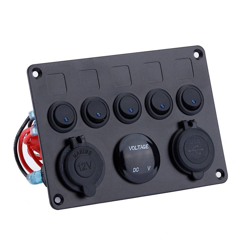 Switch panel Kit - USB - power socket - voltmeter - Simply Split Charge