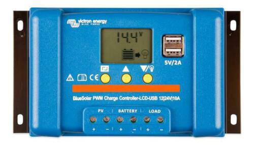 Victron Energy Blue Solar PWM LCD &amp; USB 12/24V 10A SCC010010050 - Simply Split Charge