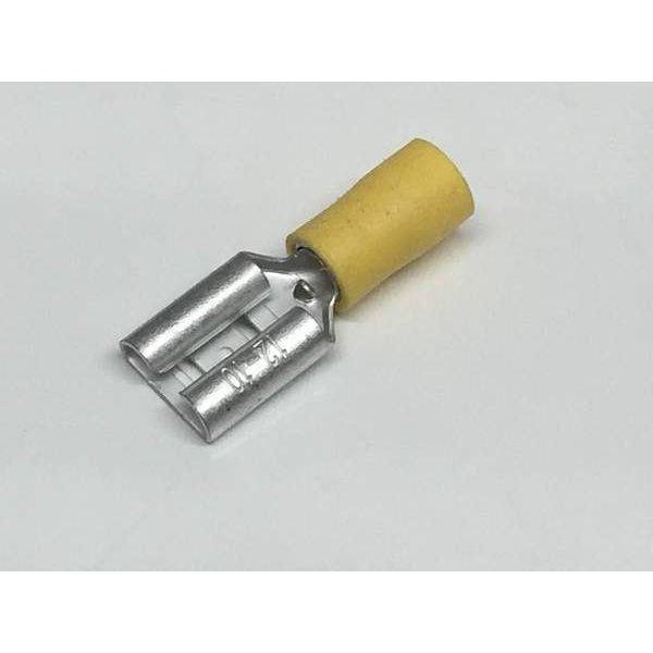 Yellow 6.3mm Female Spade Insulated Crimp Terminal - Simply Split Charge