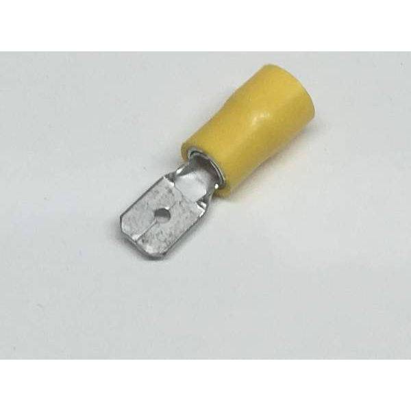 Yellow 6.3mm Male Spade Insulated Crimp Terminal - Simply Split Charge