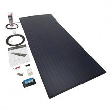 PV Logic 150 watt semi flex solar panel black with 15amp MPPT with bluetooth full Kit 